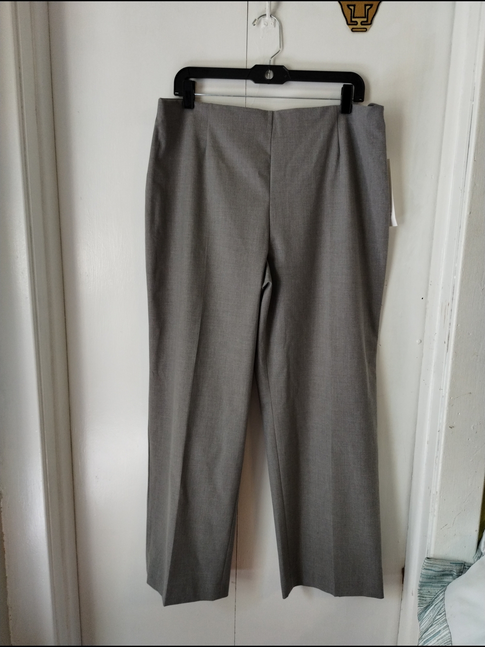 Coldwater Creek Women's Straight-Leg Dress Pants in Light Gray